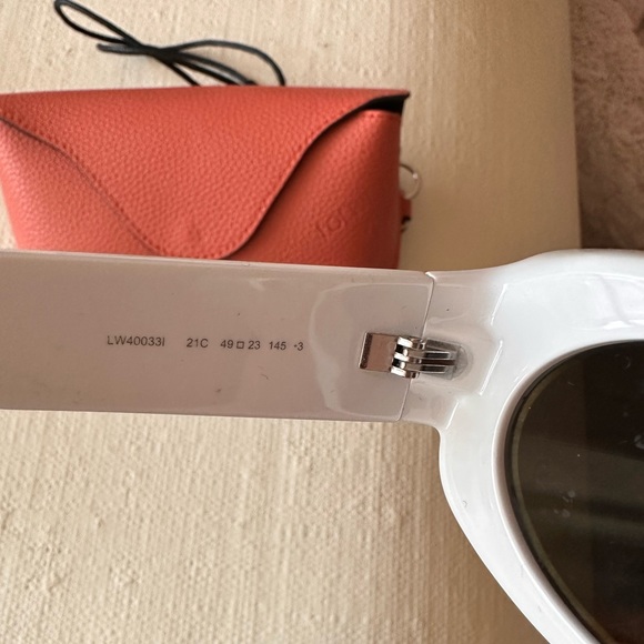 Loewe Paula's Ibiza Original Rectangular Sunglasses - White/Silver - Picture 4 of 10